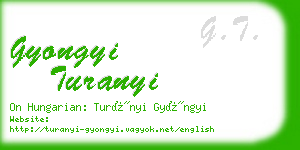 gyongyi turanyi business card